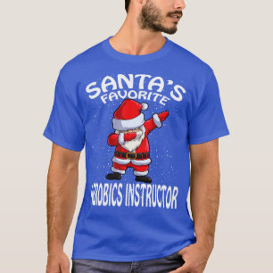 Santas Favoriete Aerobics Instructeur Kerstmis T-shirt