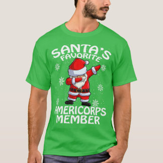 Santas Favoriete Americorps Lid Kerstmis T-shirt