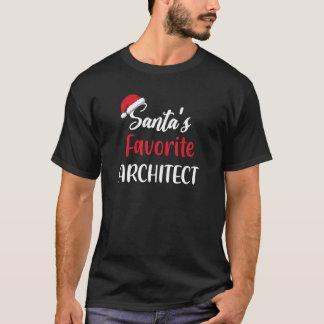 Santas Favoriete Architect Kerstmis Pajama Xma T-shirt