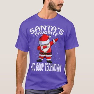 Santas Favoriete Auto Lichaam Technicus Kerstmis T-shirt