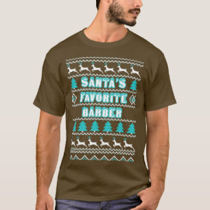 Santas favoriete barber smakelijke kersttrui t-shirt