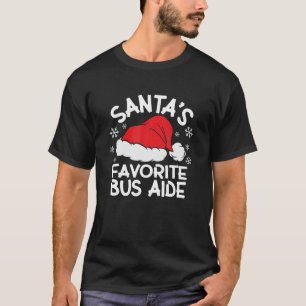 Santa's Favoriete Bus Aide Design voor Kerstfeest T-shirt