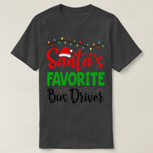 Santas Favoriete bus-driver T-shirt (Design voorkant)