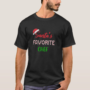 Santas Favoriete Chef Gift Grappige Kerstmis Pyjam T-shirt