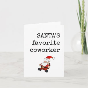 Santa's favoriete collega, Werk Bestie Kerstmis Kaart