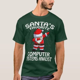 Santas Favoriete Computer Systems Analist Kerstmis T-shirt