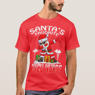 Santas Favoriete CVICU Zurse Kerstmis Matching Cos T-shirt
