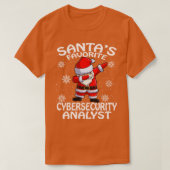 Santas Favoriete Cybersecurity Analist Kerstmis T-shirt (Design voorkant)