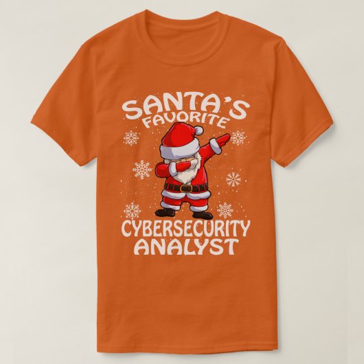 Santas Favoriete Cybersecurity Analist Kerstmis T-shirt (Design voorkant)
