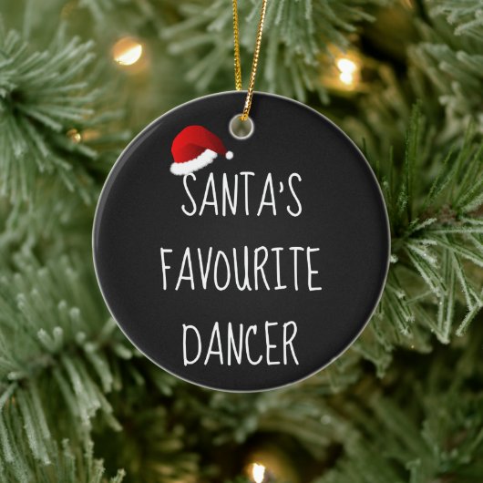 Santa's favoriete danser | Kerstdansdanking Keramisch Ornament (Boom)