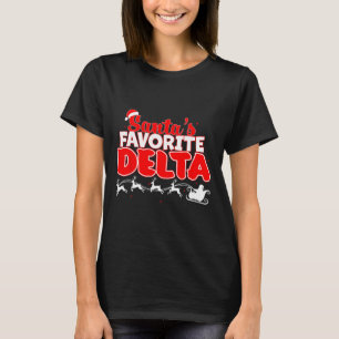 Santa's Favoriete Delta Kerstmis Sorority Kerstmis T-shirt