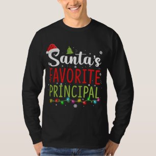 Santas Favoriete Directeur Kerst Pyjama Kerstman H T-shirt