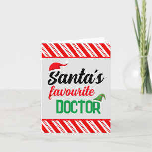 Santa's favoriete dokter Kerst elf pet grappig Kaart