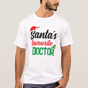 Santa's favoriete dokter Kerst elf pet grappig T-shirt