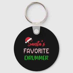 Santas Favoriete Drummer Cadeau Fun Drum Kerstmis Sleutelhanger