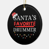 Santa's Favoriete Drummer Schattige Keramisch Ornament (Links)