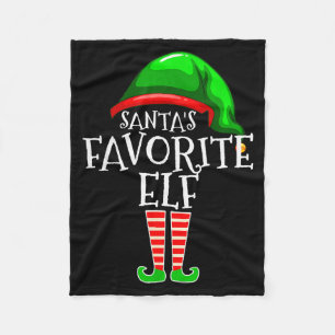 Santa's Favoriete Elf Groep Matching Familie Kerst Fleece Deken