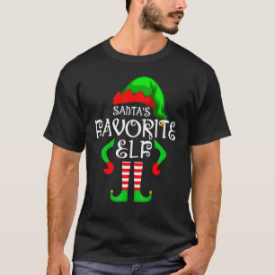 Santa's favoriete Elf Kerstmis Familie Matching Co T-shirt