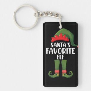 Santas Favoriete Elf Matching Family Kerstmis Sleutelhanger