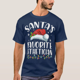 Santas Favoriete Estheticiaanse kerstkerstkerstker T-shirt