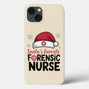 Santas Favoriete forensische zuster Funny Kerstmis iPhone 13 Hoesje