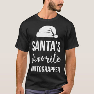 Santas Favoriete fotograaf Funny Kerstmis T-shirt