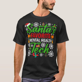 Santa's Favoriete Geestelijke Gezondheid Tech Grap T-shirt