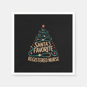 Santa's favoriete geregistreerde verpleegster perf servet