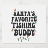 Santa's Favoriete Gevist Buddy Funny Christmas Pap Bier Etiket (Enkel label)