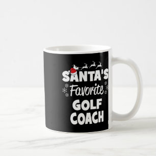 Santa's favoriete Golf Coach Fun Christmas Matchin Koffiemok