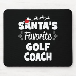 Santa's favoriete Golf Coach Fun Christmas Matchin Muismat