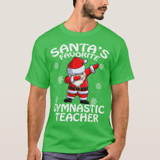 Santas Favoriete Gymnastiek Leraar Kerstmis T-shirt
