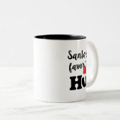 Santa's favoriete Ho Funny Coffee mok kerst (Voorkant rechts)