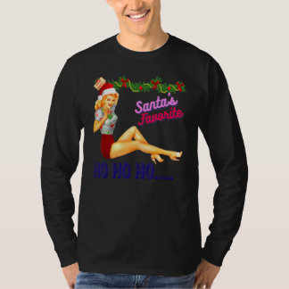 Santa's favoriete Ho Ho Ho Nice Naughty Dirty Joke T-shirt