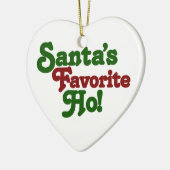 Santas favoriete ho keramisch ornament (Links)