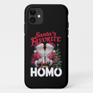 Santas Favoriete Homo Gay Kerstmis LGBTQ Pride iPhone 11 Hoesje
