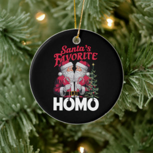 Santas Favoriete Homo Gay Kerstmis LGBTQ Pride Keramisch Ornament