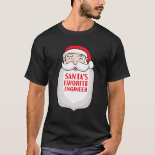 Santa's favoriete ingenieur Funny Santa Kerstmis e T-shirt
