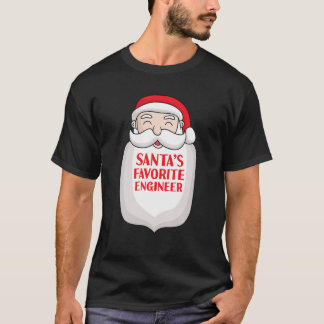 Santa's favoriete ingenieur Funny Santa Kerstmis e T-shirt