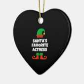 Santas Favoriete kerstactrice Actress Keramisch Ornament (Links)
