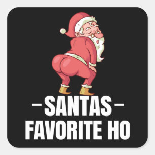 Santa's favoriete kerstfeestelijke feestdagen vierkante sticker