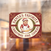 Santa's Favoriete Kerstkoekjes Raamsticker (Vel 2)