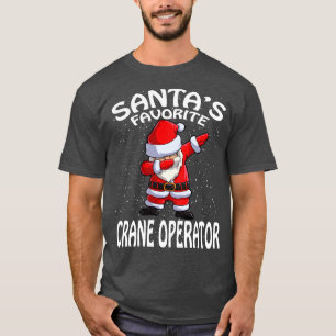 Santas Favoriete kraanmachinist Kerst T-shirt