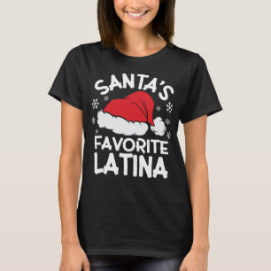 Santa's favoriete Latina-ontwerp voor kerstfeest T-shirt