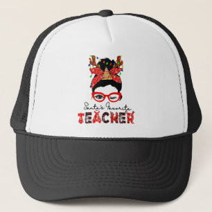 Santa's favoriete leraar Bun Pajamas Christm Trucker Pet
