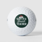 Santa's Favoriete Leraar Kerst Leerlingen Golfballen (Voorkant)