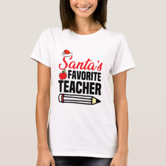 Santa's favoriete leraar T-Shirt Kerstmis T-Shir