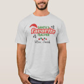 Santa's favoriete lerares t-shirt (Voorkant)