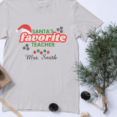 Santa's favoriete lerares t-shirt