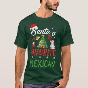 Santa's favoriete Mexicaanse grappige kerstboom Sa T-shirt